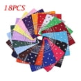 thumbnail image 1 of Ensemble de 18 Pcs Foulard de Tête de Cowboy Multicolore Double Face, 1 of 9