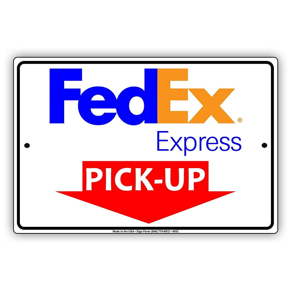 FedEx Express Mail With Graphic PickUp Here Postal Service Caution