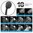 thumbnail image 3 of Filtered Shower Head,10 Modes Detachable Shower Head with Handheld, High Pressure Showerhead with 60" Stainless Steel Hose&Adjustable Holder, Built-in 2 Mode Power Wash to Clean Pets,Tile&Tub, Black, 3 of 7