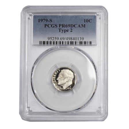1979 Type 2 Roosevelt Dime - PCGS PR69 DCAM - Graded Coin
