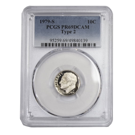1979 Type 2 Roosevelt Dime - PCGS PR69 DCAM - Graded Coin