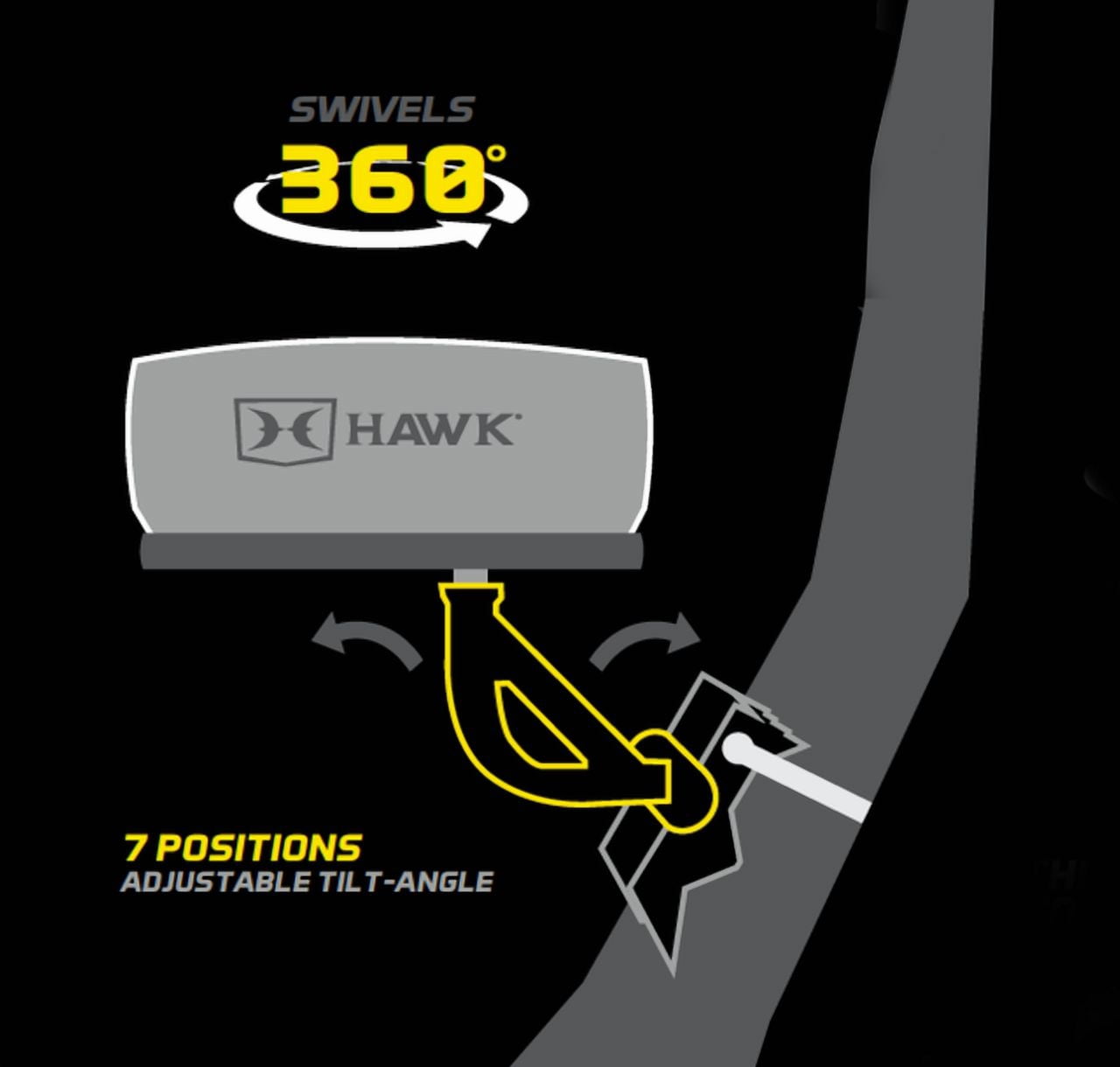 Hawk Any Angle 360 Degree Memory Foam Layered Steel Hunting Tree Seat With 7-Tilt Angle Adjustments