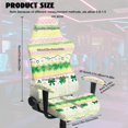 thumbnail image 5 of SCRAWLGOD St. Patrick's Day Four Leaf Clover Bow Spot Stripe Print Set of 4 Gaming Chair Covers Slipcovers Non-Slip Rotating Armchair Slipcovers Stretch Gamer Chair Cover with Armrest Covers, 5 of 7