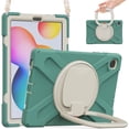 thumbnail image 5 of Funda colorida para Samsung Tab S6 Lite de 10,4 pulgadas con correa para el hombro, soporte de anillo ajustable grande y protección contra golpes., 5 of 5
