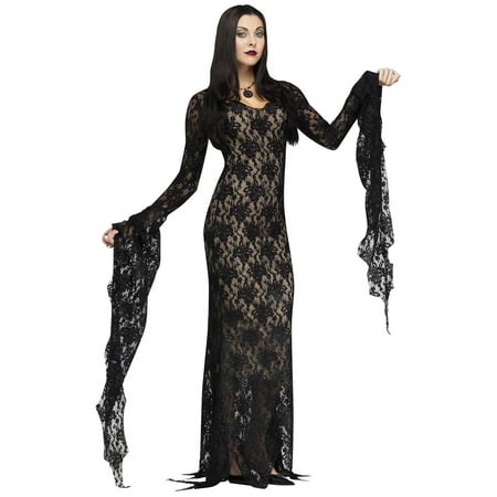 Lace Morticia Dress - Womens Costume - Medium