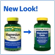 Spring Valley Magnesium Dietary Supplement Tablets for Bone and Muscle Health, 250 mg, 250 Count