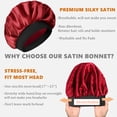 thumbnail image 5 of 3 PCS Silk Bonnet for Sleeping Black Women Sleep Cap Satin Hair Cap for Curly Hair for Men Night Head Cover/Wrap Scarf Protect Braids, 5 of 6