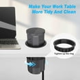 thumbnail image 2 of Automatic Pop Up Outlet, 4.33 inch Pop Up Outlet for Countertop with 15W Wireless Charger 3 AC Plug 1 USB-A 1 USB-C Hidden Outlet 5 FT Cord for for Kitchen/Home/Office (Grey), 2 of 7