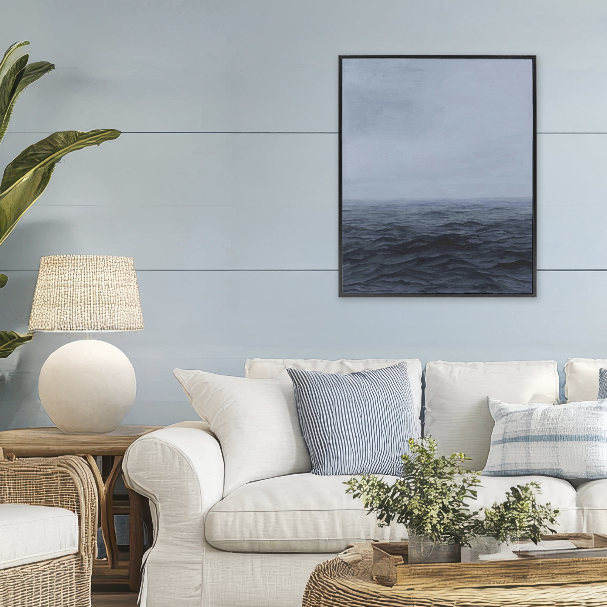 Stupell Industries Vast Ocean Expanse Black Framed Giclee Art, design by Michael Willett