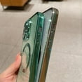 thumbnail image 6 of Compatible with iPhone 14 Pro Max Magnetic Glitter Cute Case, Plating Bling Clear Phone Case with MagSafe for Women Girls Full Camera Protector Back Cover for iPhone 14 Pro Max 6.7 Green, 6 of 13