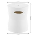thumbnail image 3 of SAFAVIEH Dijera 16" Modern Solid Ceramic Garden Stool, White, 3 of 7