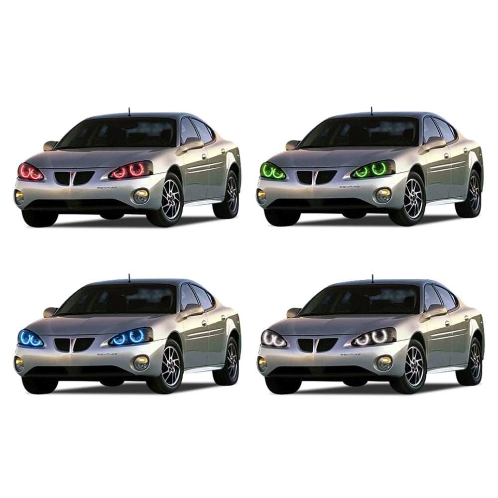 Flashtech LED RGB Multi Color Halo Ring Headlight Kit For Pontiac Grand