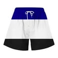 thumbnail image 4 of Aoujea Womens Shorts Summer Women Plus Size Women's Printed Casual Loose Pockets Drawstring Shorts Pants Dark Blue on Clearance, 4 of 4