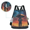 thumbnail image 5 of FORMRS Women's Travel Backpack Purse Anti-Theft Hidden Pockets Casual Shoulder Bag, Astronaut at Dawn, 5 of 7