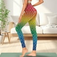 thumbnail image 3 of Renewold Rainbow Mermaid Scales Womens Leggings with Pockets High Waisted Hip Lift Tummy Control Yoga Pants Buttery Soft 4 Way Stretch Workout Yoga Pants Cute Activewear, S, 3 of 8