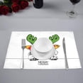 thumbnail image 2 of MKHERT Funny Christmas Pug Dog in Mask Santa's Antler Reindeer and Glasses Placemats Table Mats for Dining Room Kitchen Table Decoration 12x18 inch,Set of 4, 2 of 4