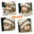 thumbnail image 5 of Cyiecw Winter Warm Knitted Beanie Hat Scarf and Mask Set  for Women Beige, 5 of 7