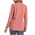 thumbnail image 5 of Fall Outfits for Women 2025, Yigetop Women Fashion Casual Long Sleeve Button Tops Shirts Blouses Tops Long Sleeve Shirts for Women Pink 3XL, 5 of 6