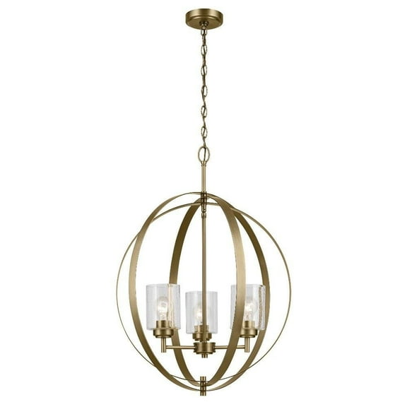 3 Light Chandelier in Industrial Style-30.75 inches Tall and 24.5 inches Wide Bailey Street Home 147-Bel-5147183
