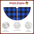 thumbnail image 5 of Kll Buffalo Plaid Blue Black Christmas Tree Skirt 36",Party Decorations Farmhouse For Christmas Decorations Holiday Party, 5 of 8