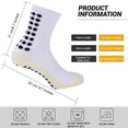 thumbnail image 2 of Ultrafun 5 Pairs Men’s Soccer Socks Grip Socks Soccer Cushined Non Slip Grip Sports Football Basketball Socks (White), 2 of 7