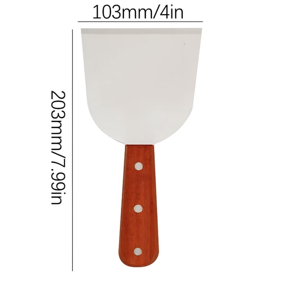ACDANC Stainless Steel Metal Spatula - Griddle Scraper Flat Spatula Pancake Flipper Hamburger Turner - Metal Utensil for BBQ Grill and Cast Iron Griddle Accessories