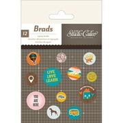 Here and There Epoxy Brads, 12pk