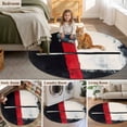 thumbnail image 6 of Red Black Brush Round Area&nbsp;Rug 3.3ft Abstract Modern Non-Slip&nbsp;Washable Circle Rugs Soft Felt Indoor Floor Mat for Bedroom Kitchen Living Room Bathroom, 6 of 9