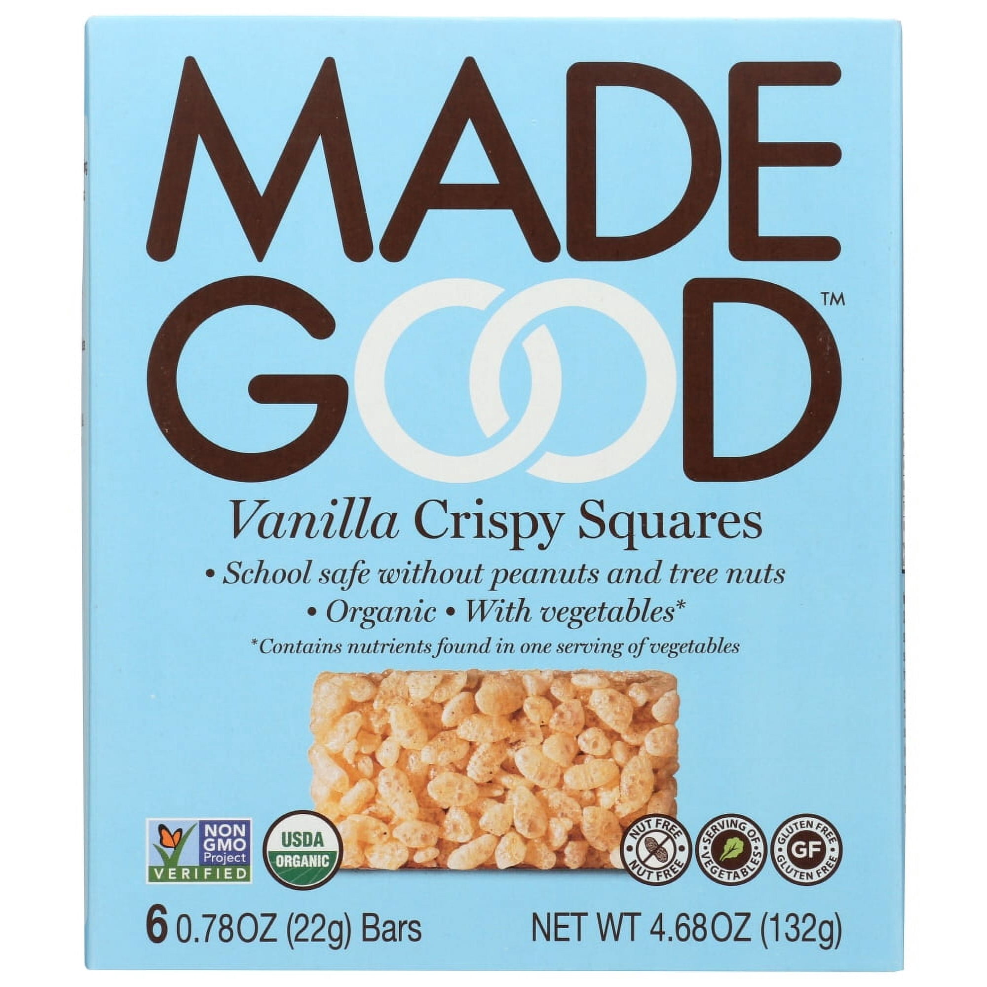 (6 pack) MadeGood Vanilla Crispy Squares 6pk
