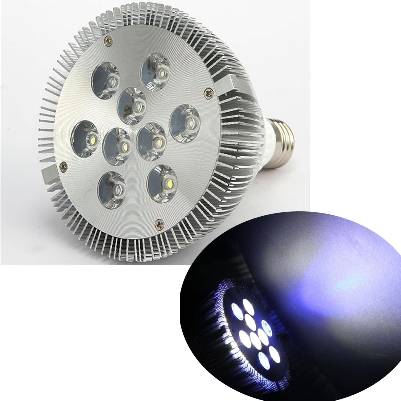 Aquarium Light Bulb, BEAMNOVA 5" E27 27W LED Aquarium Light Blue and