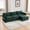 Emerald, variant on 103" Corduroy Sofas Couch, Contemporary Sofa with Modular Design, Modern Accent Couch for Indoor Spaces, Emerald