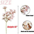 thumbnail image 3 of Xiao Hua 16 inch artificial peach blossom bouquet, artificial short branch peach blossom, home decoration fake flower, pink (6 pieces), 3 of 4