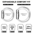 thumbnail image 5 of FKM Rubber Bands for Apple Watch, Silicone Band Straps Compatible with Apple Watch Series Ultra2/Ultra/9/8/SE2/7/6/SE/5/4/3/2/1,Silicone Wristband Compatible with Apple Watch 42/44/45/49mm, 5 of 7