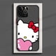 thumbnail image 3 of Bonita funda de teléfono de Hello kitty para iPhone, 15, 14, 13, 12, 11 Pro Max, mini, XS Max, XR, X, 8 Plus, SE, cubierta translúcida esmerilada, 3 of 5