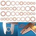 thumbnail image 3 of 400pcs Copper Flat Washers Set M5-M14 Copper Washers  9 Sizes O Ring Copper Gaskets Set Flat Copper Sealing Rings Hardware With Plastic Box, 3 of 7