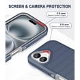thumbnail image 5 of I-HONVA For iPhone 16 Plus Case,3-Layer Military Grade Drop Protection Anti-Slip Rugged Shockproof Dustproof Protection 6.7 inch Phone Case,Navy Gray, 5 of 8
