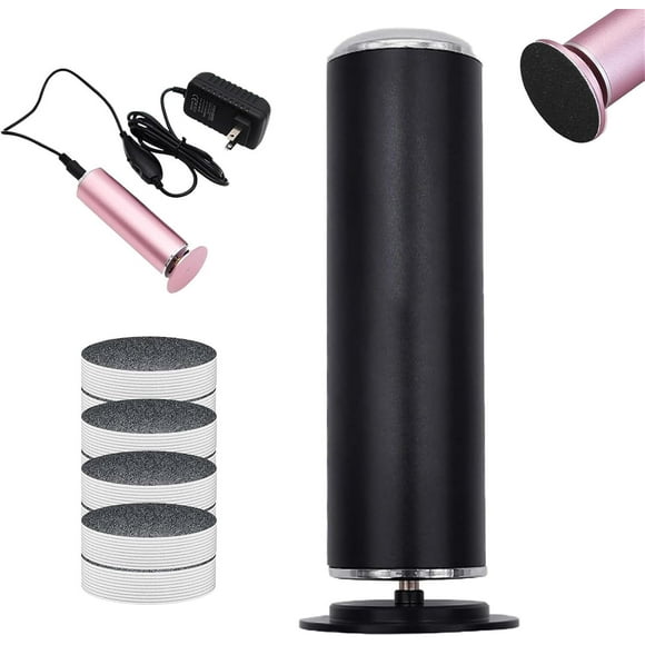 Removedor de callos eléctrico para pies, pulidor de pies eléctrico, lima eléctrica para pies con 60 hojas de lija reemplazables, pulidor de pies eléctrico recargable, para exfoliación de piel muerta s