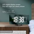 thumbnail image 2 of CSChome Horloge Maison Affichage LED Réveil Pleine Fréquence Luminosité Miroir Horloge Numérique, 2 of 7