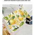 thumbnail image 6 of Shag Bath Rugs Yellow Lemon Green Leaves Plush Soft Fluffy Doormat Floor Carpet,Non-Slip Living Room Bedroom Kitchen Entryway Door Mats Summer Fruit Watercolor Plant, 6 of 6