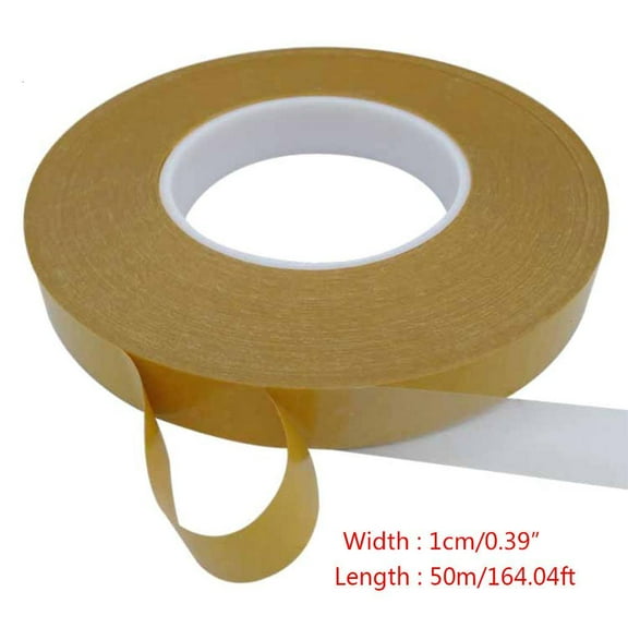 Yammee 1 Roll 50 Meter PET Double Sided Tape Clear Heat Resistant Strong Adhesive