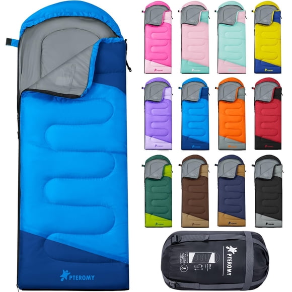 Saco de dormir PTEROMY ligero y resistente al agua para adultos