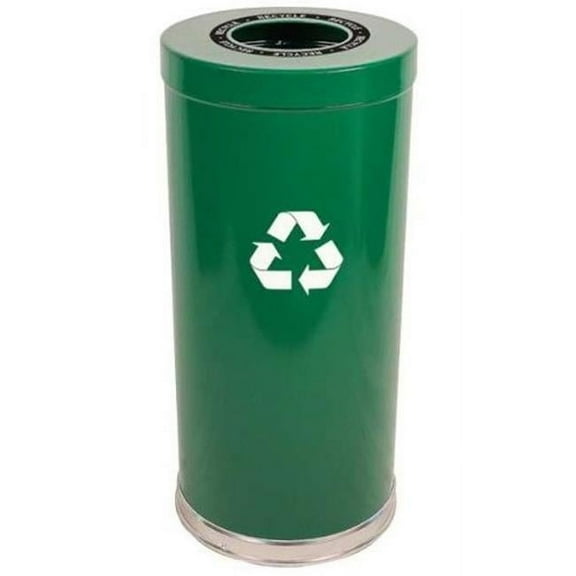 Witt Industries  3 Stream Recycle Bin - Green