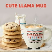 Votum Large Cute Handmade Llama Mug 18.6 oz. White Ceramic Coffee Cup