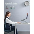 thumbnail image 2 of Adjustable Laptop Stand Portable Laptop Riser Aluminum Laptop Stand for Desk Foldable Ergonomic Computer Notebook Stand Holder for MacBook Air Pro and More laptops (.&#&#), 2 of 7