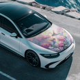 thumbnail image 4 of Tutolipy Automotive Accessories for Van Car Sedans, All Season Protection Car Hood Cover, UV Resistant Hummingbirds and Hydrangeas Stretch Hood Covers for Car, 4 of 8