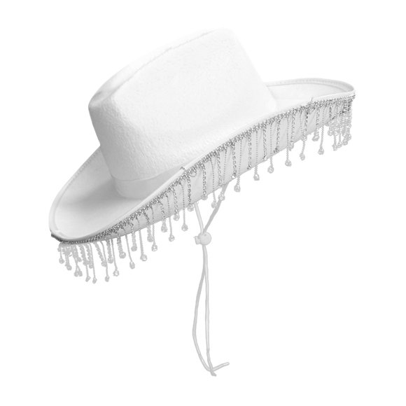 Sombrero vaquero parpadeante de de imitación para novia, ligero, portátil para Cospys de disfraces, despedida de soltera, Zulema Sombrero de vaquero