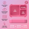thumbnail image 3 of Bentgo Kids Stow & Go Lunch Box with Built-In Utensil, Leak-Proof Design, Removable Tray, Portion-Perfect Compartments for Kids and Teens (Lilac Pink), 3 of 6