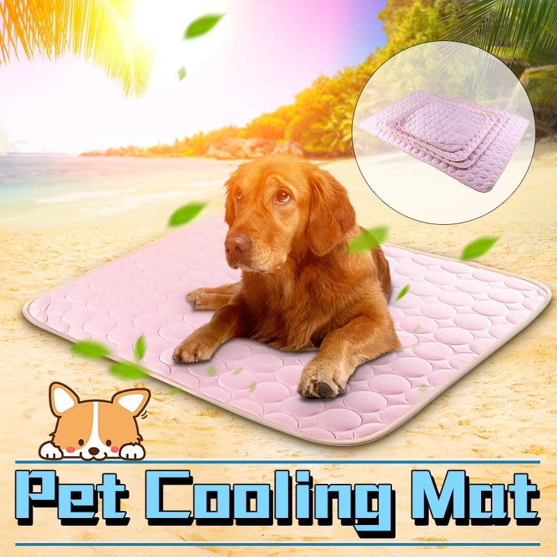 4 Size Pet Cooling Mat Pad Summer Cool Bed Heat Relief Puppy Dog Cat