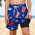 thumbnail image 2 of ZACPNCV Boys Swim Trunks with Compression Liner Kids Quick Dry Bathing Suit Summer Swim Shorts 5-14 Years for Independence Day Multicolor 5-6 Years, 2 of 9