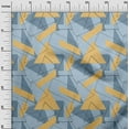thumbnail image 2 of oneOone Coton Biologique Tissu Sergé en Popeline Rectangle et Triangle Imprimé Géométrique par la Cour 42 Pouces de Large, 2 of 4